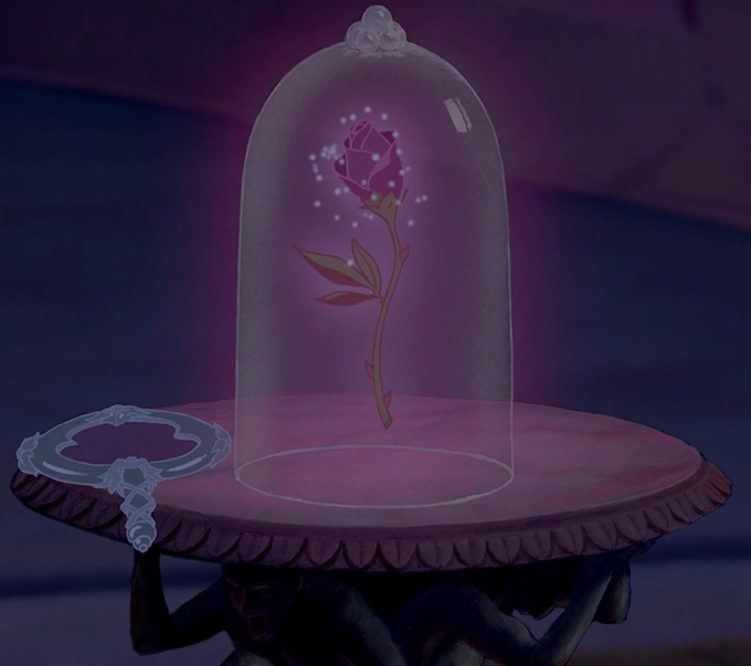 rose in the Beauty and the Beast Disney cartoon