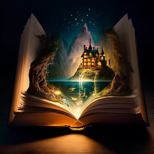 An open book from which you can see the magic